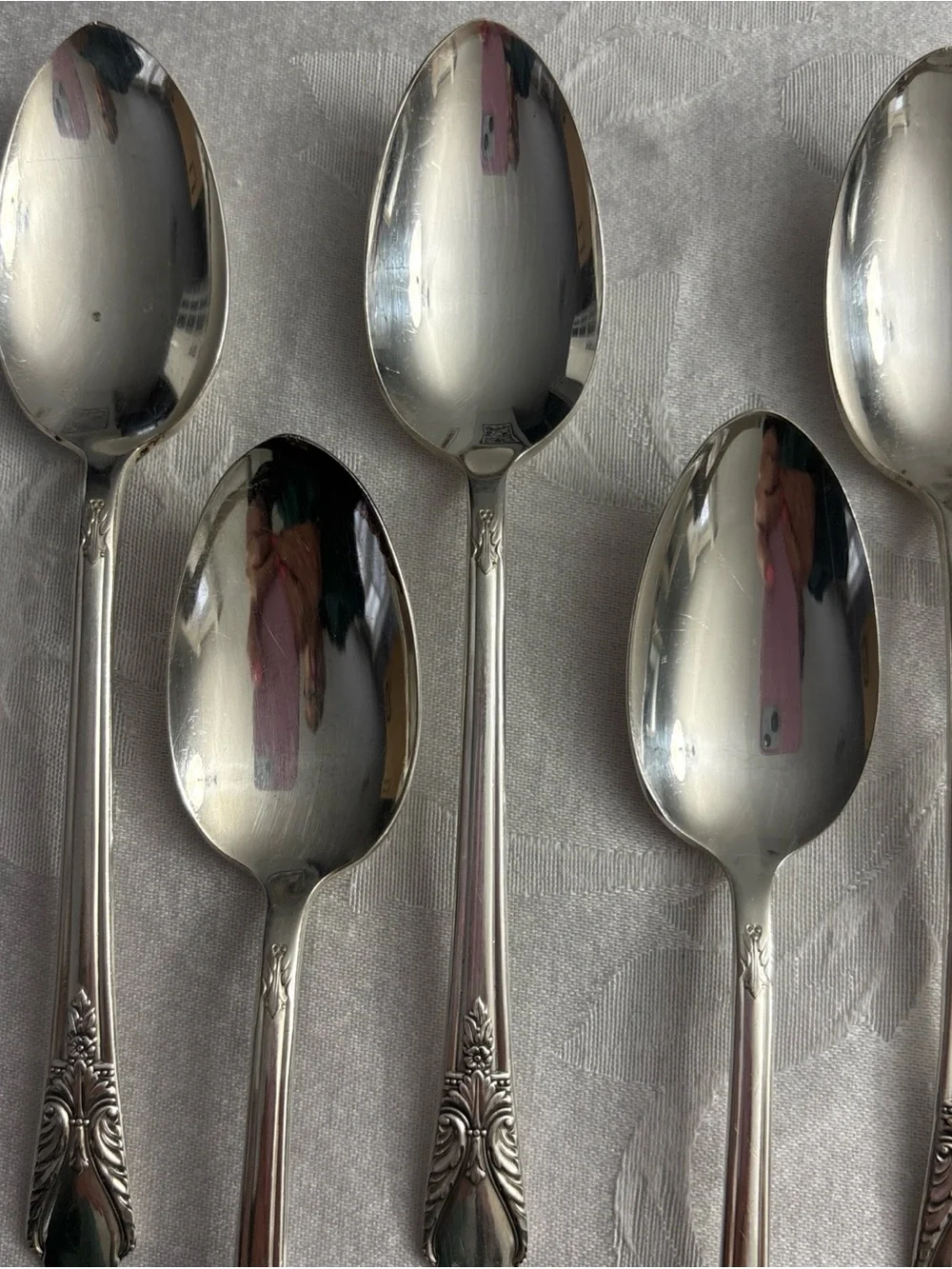 Wm Rogers AVALON  6 Teaspoons Silverware 6-1/8” Original Rogers Flatware